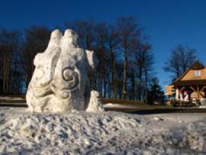 Sněhové sochy - Lia a Lu
